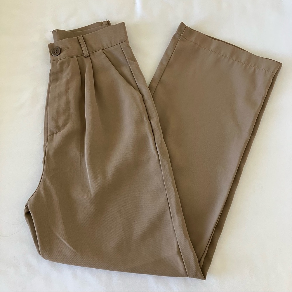 *taupe petite lightweight trousers*
